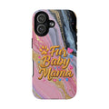 Phone Case — “Fur Baby Mama” Pink Marble Tough Magnetic Case