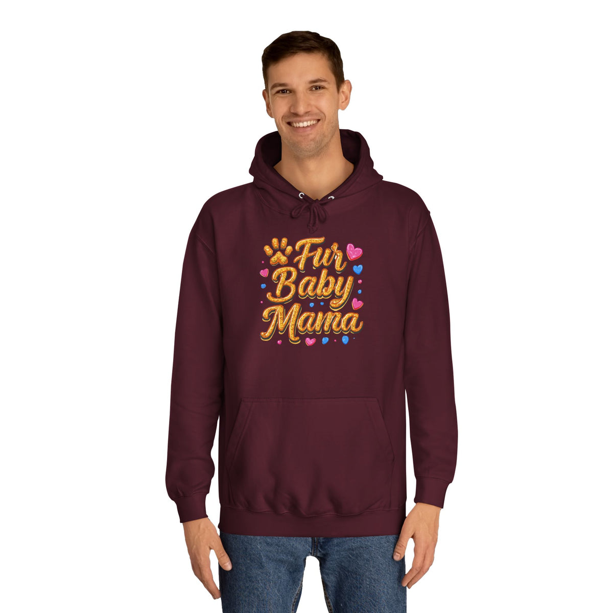 Fur Baby Mama Hoodie — Cute Paw Print Pet Mom Pullover