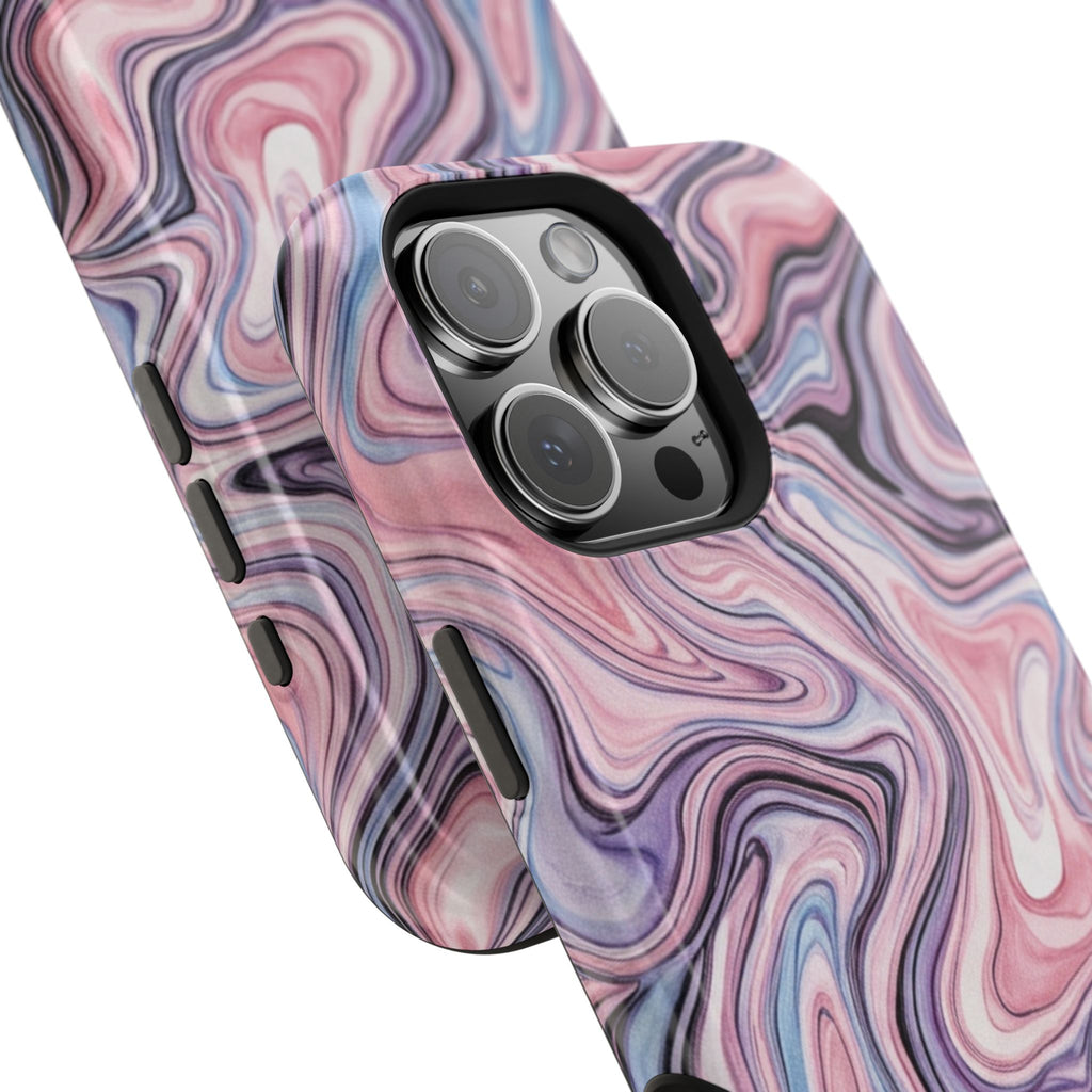 Marbled Pink Swirl Phone Case — Magnetic Impact-Resistant Protection