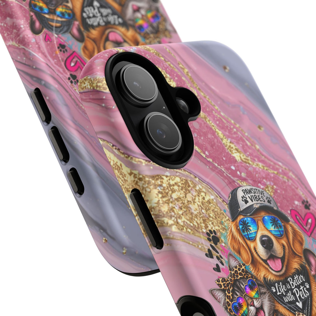 Tough Magnetic Case — Colorful ‘Life Is Better With Pets’ Dog & Cat Phone Cover