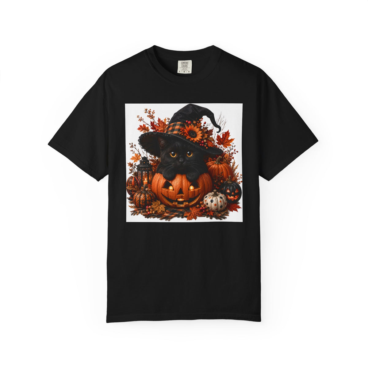 Halloween Black Cat Pumpkin T-Shirt