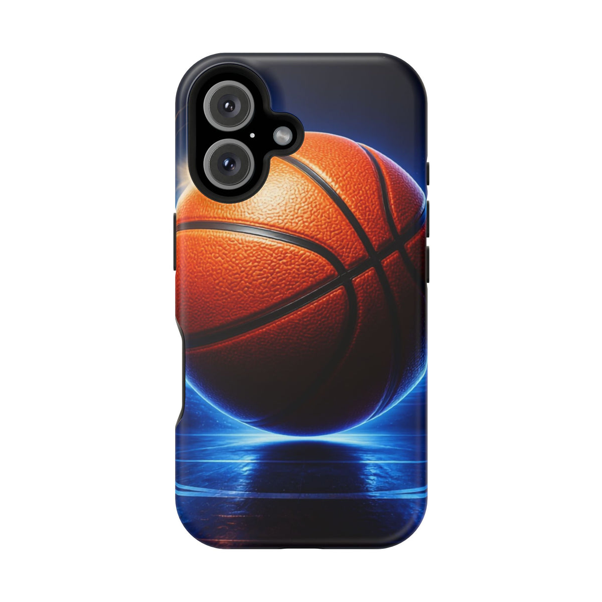 Basketball Magnetic Impact-Resistant Phone Case — Neon Court Design
