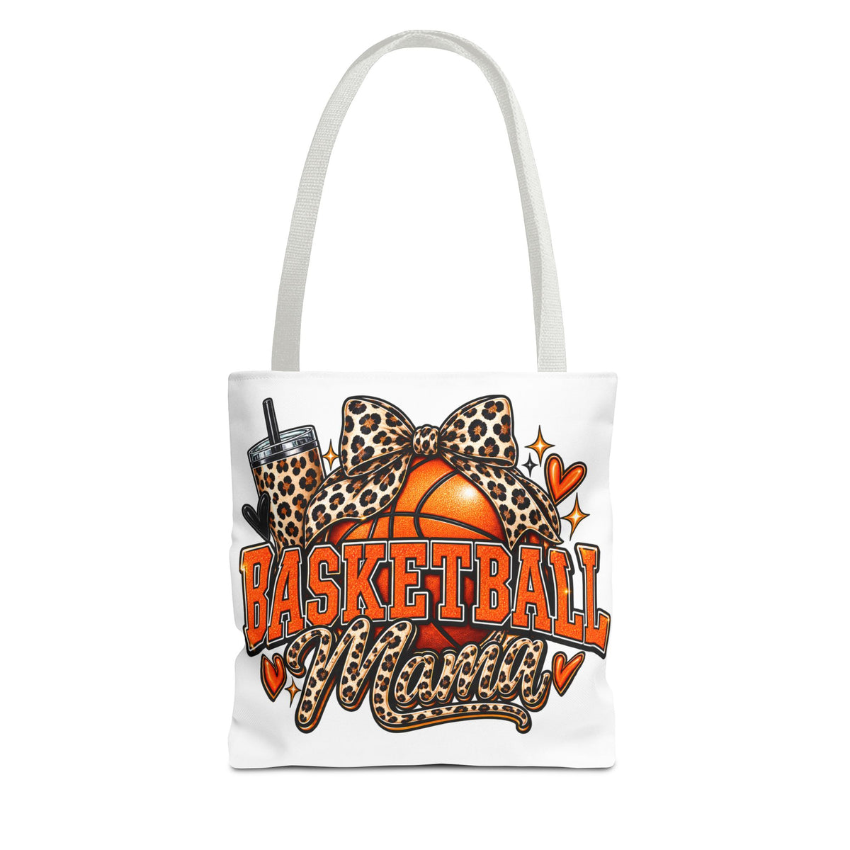 Basketball Mama Tote Bag — Leopard Print Sports Mom Gift