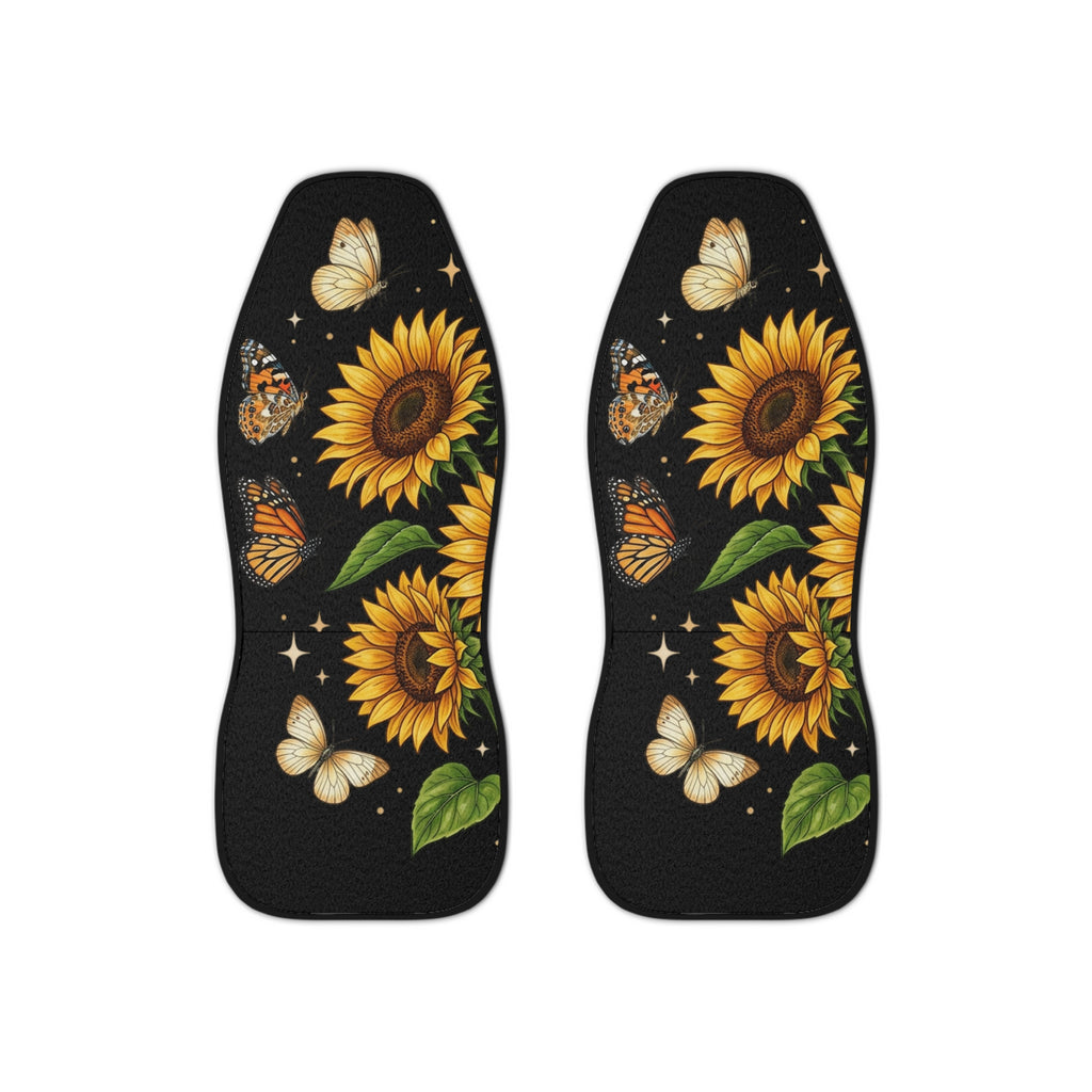 Sunflower & Butterfly Car Seat Covers — Floral Automotive Seat Protector