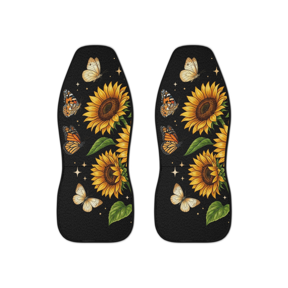 Sunflower & Butterfly Car Seat Covers — Floral Automotive Seat Protector