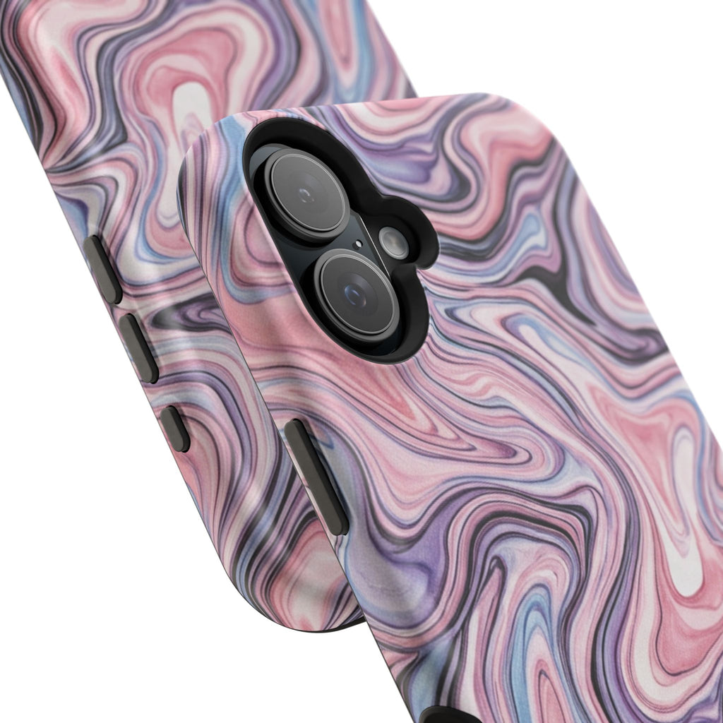 Marbled Pink Swirl Phone Case — Magnetic Impact-Resistant Protection