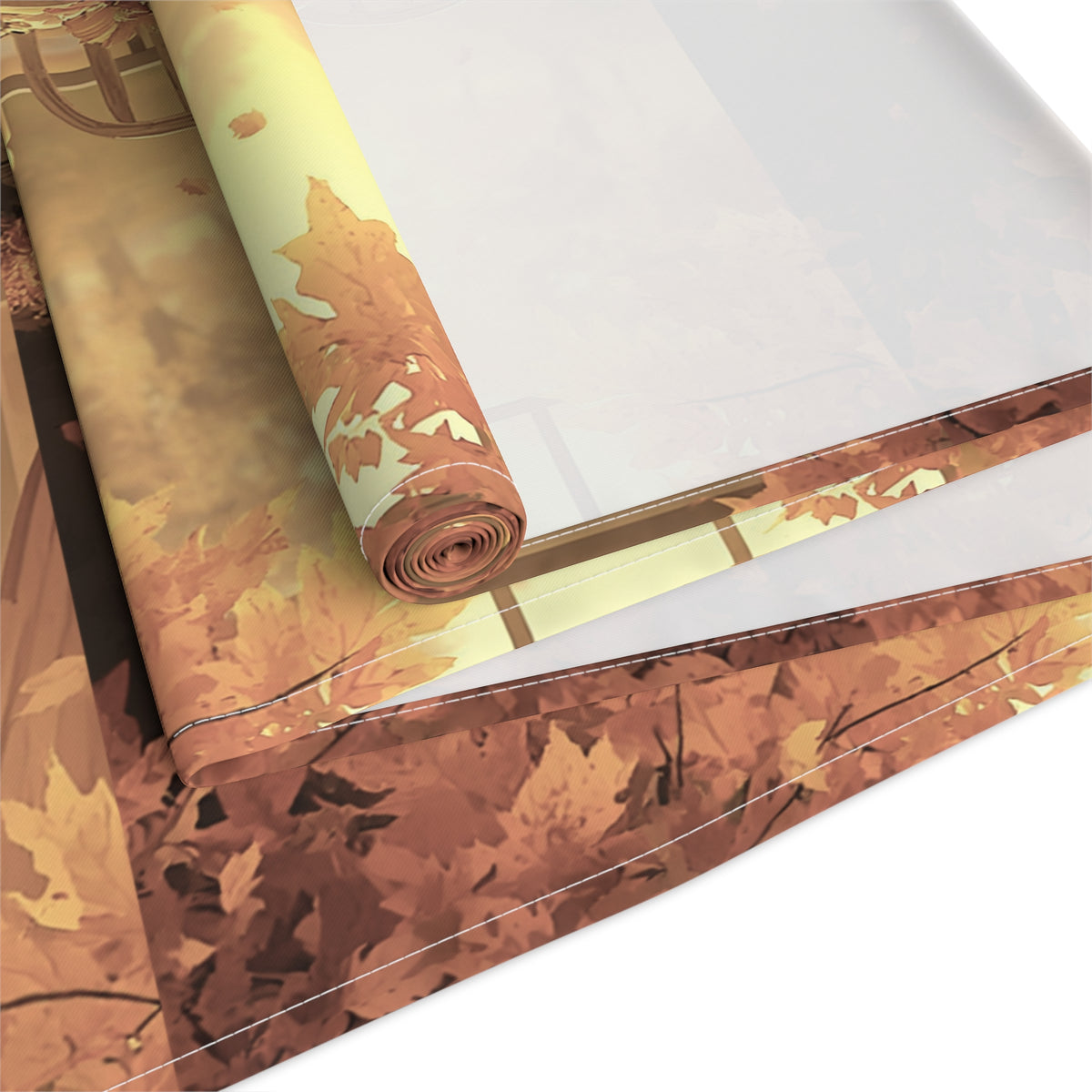 Autumn Pumpkin Farm Table Runner — Fall Harvest Thanksgiving Decor
