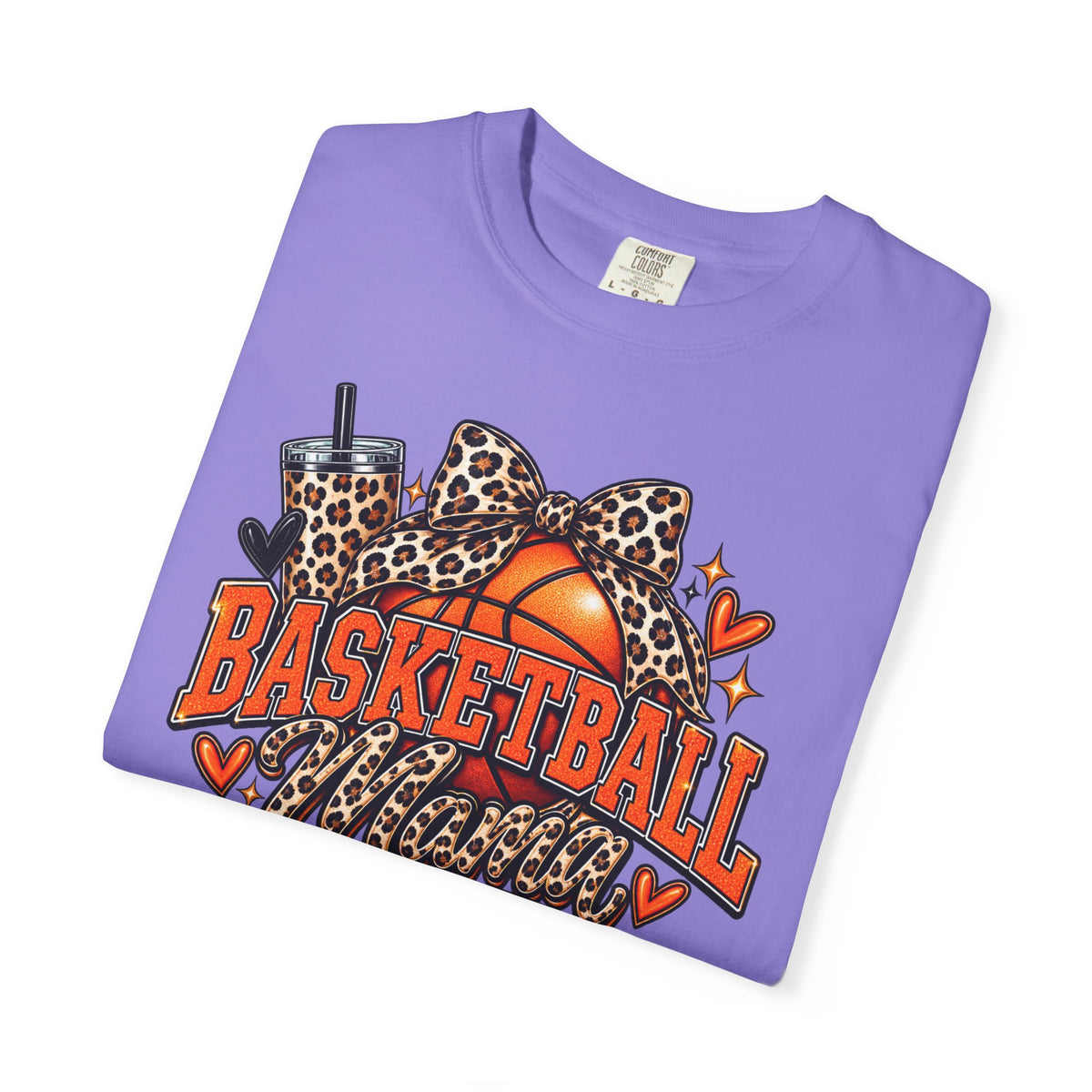 Basketball Mama T-Shirt — Leopard Print Hoop Mom Tee