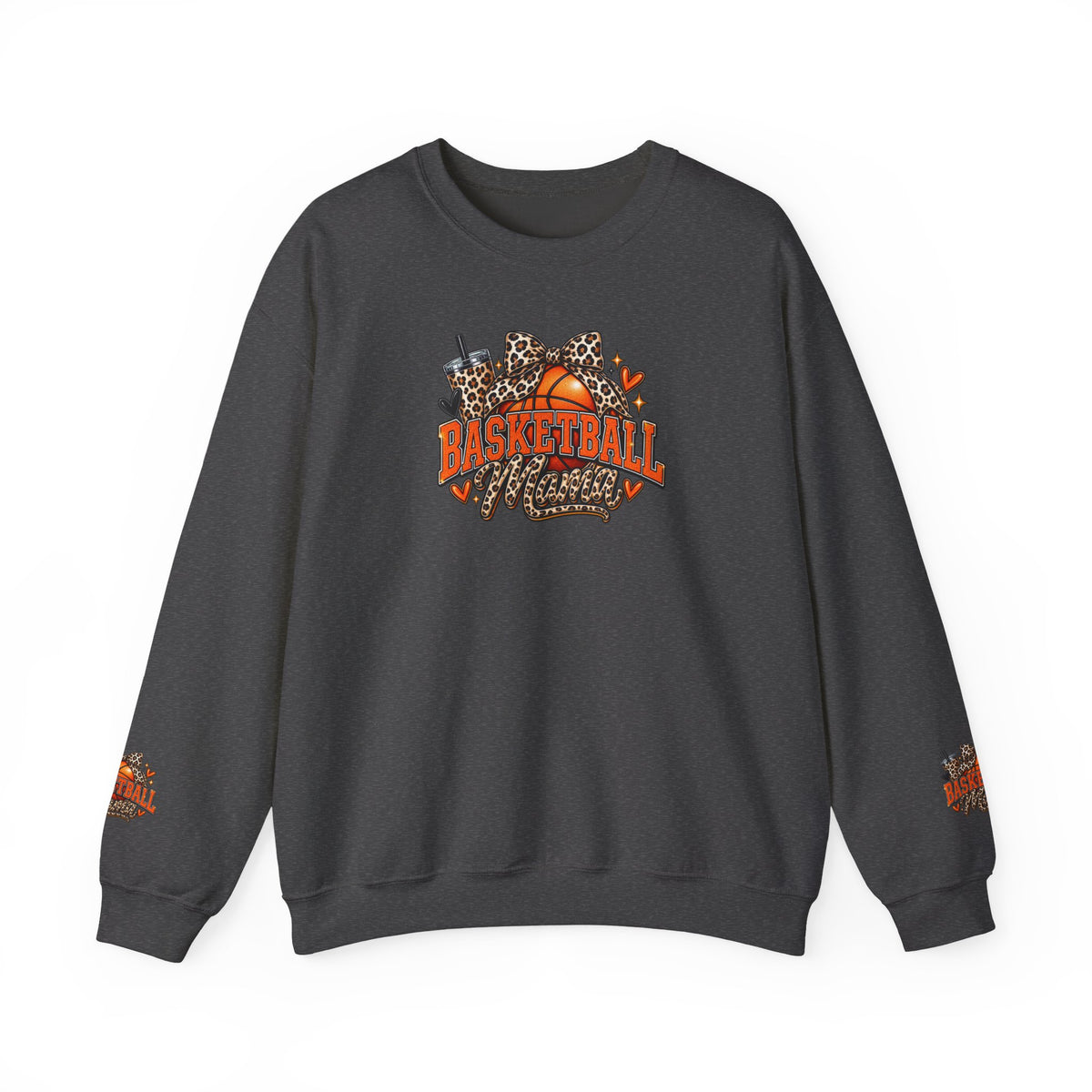 Basketball Leopard Print Crewneck Sweatshirt