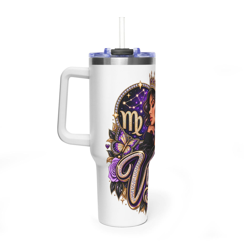 Virgo Zodiac 40oz Thermal Tumbler - Queen Virgo Astrology Travel Mug