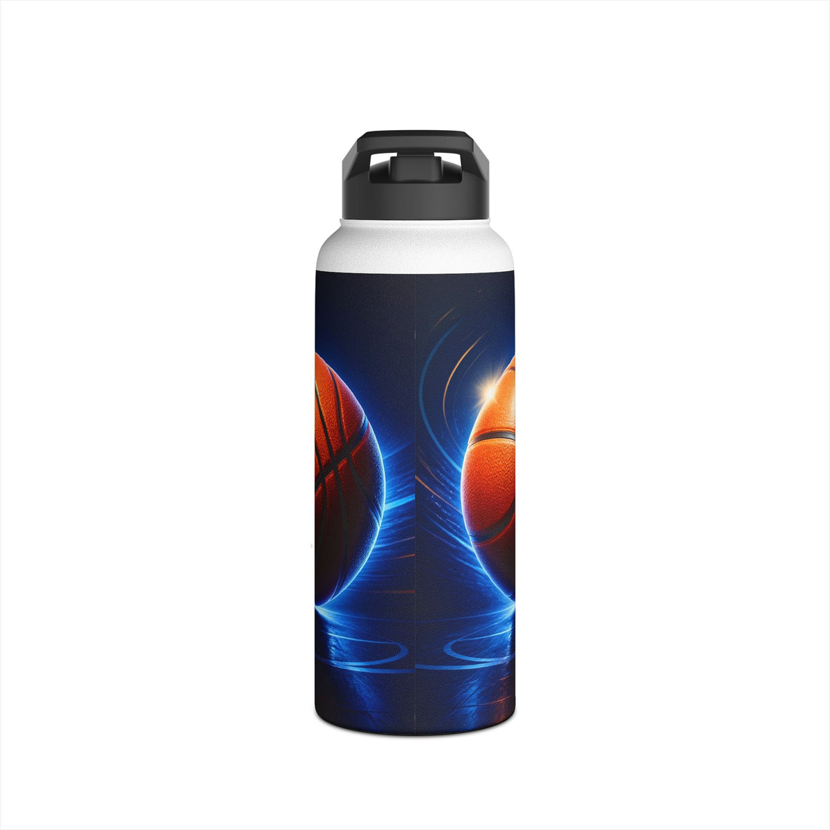 Basketball Stainless Steel Water Bottle — Electric Court Design
