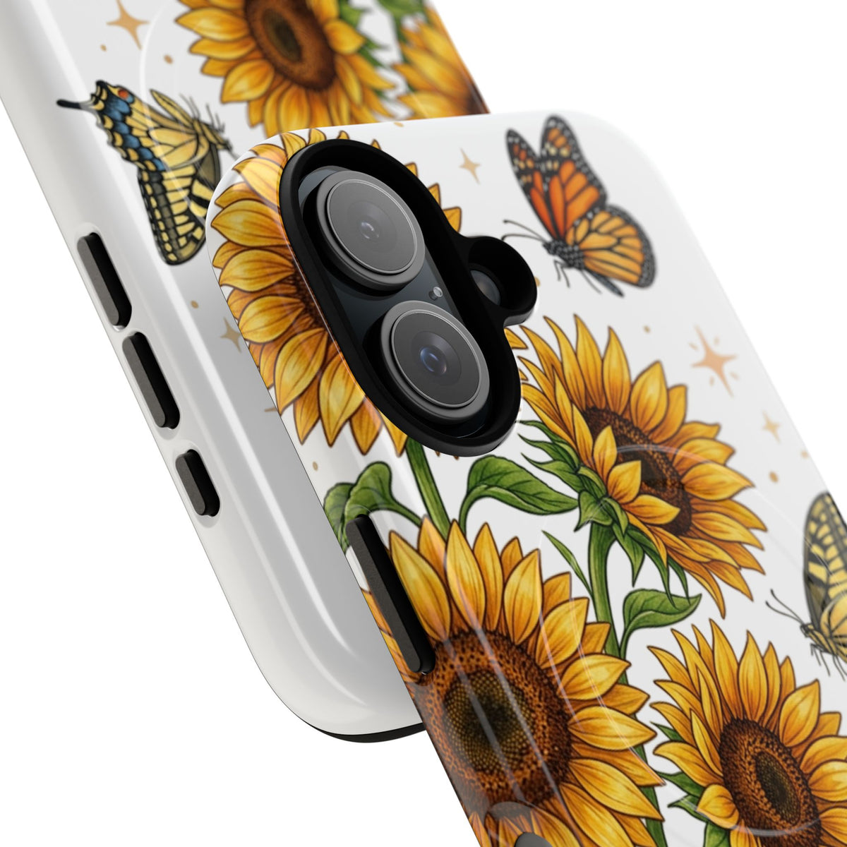 Sunflower & Butterflies Tough Magnetic Phone Case
