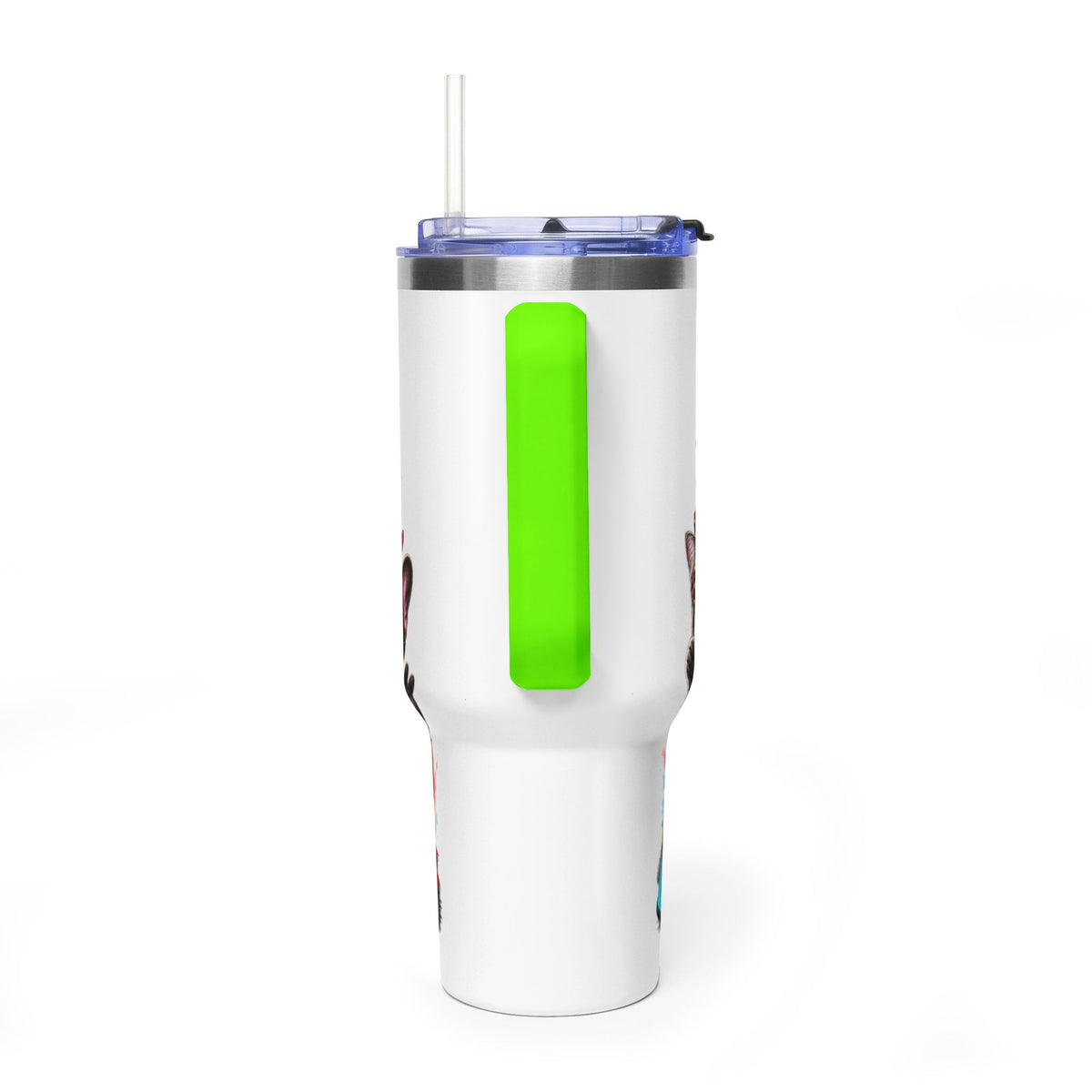 40oz Vacuum Tumbler — "Life is Better with Pets" Colorful Dog & Cat Travel Mug