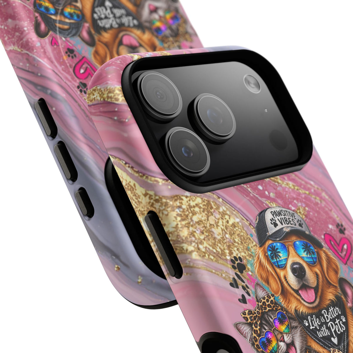 Tough Magnetic Case — Colorful ‘Life Is Better With Pets’ Dog & Cat Phone Cover
