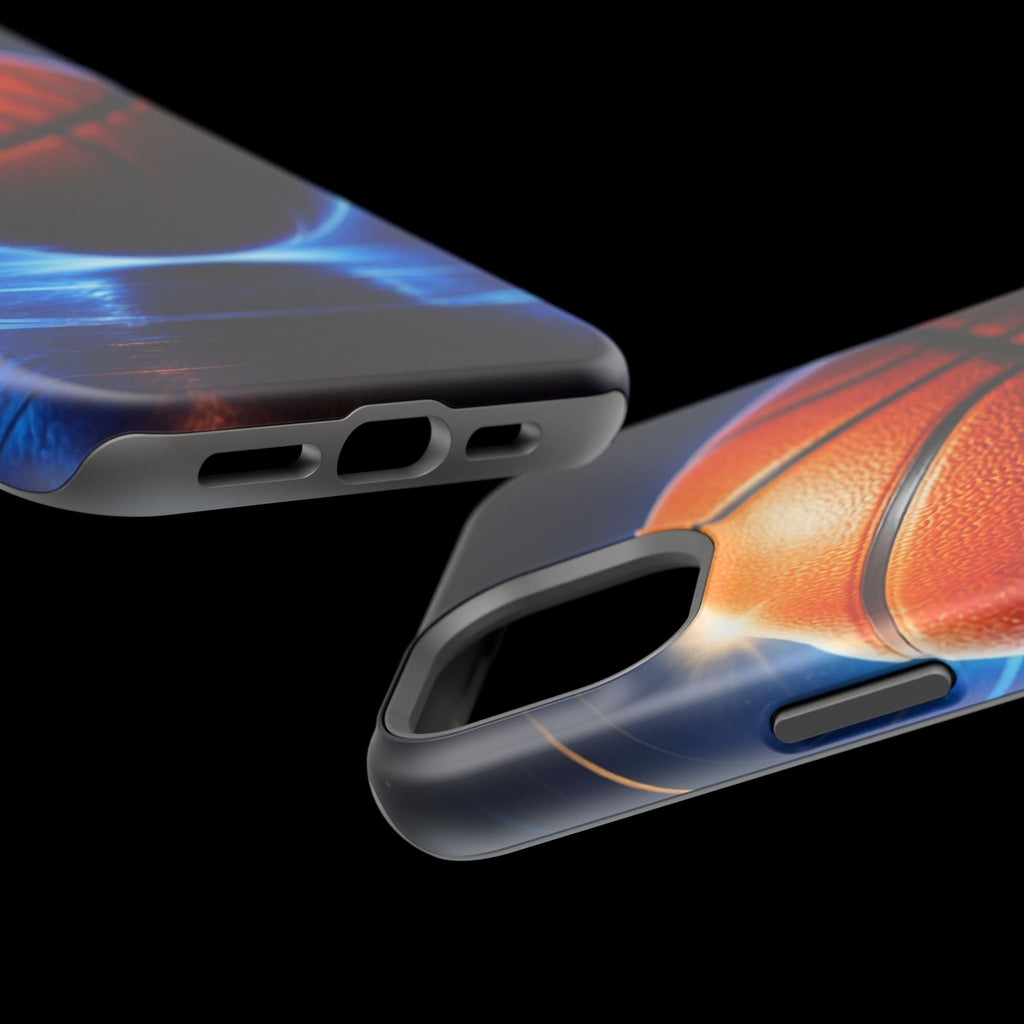 Basketball Magnetic Impact-Resistant Phone Case — Neon Court Design