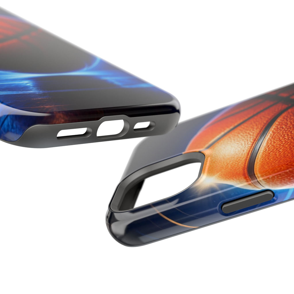 Basketball Magnetic Impact-Resistant Phone Case — Neon Court Design