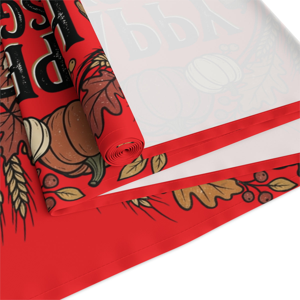 Thanksgiving Table Runner - 'Happy Thanksgiving' Fall Harvest Pumpkin Design