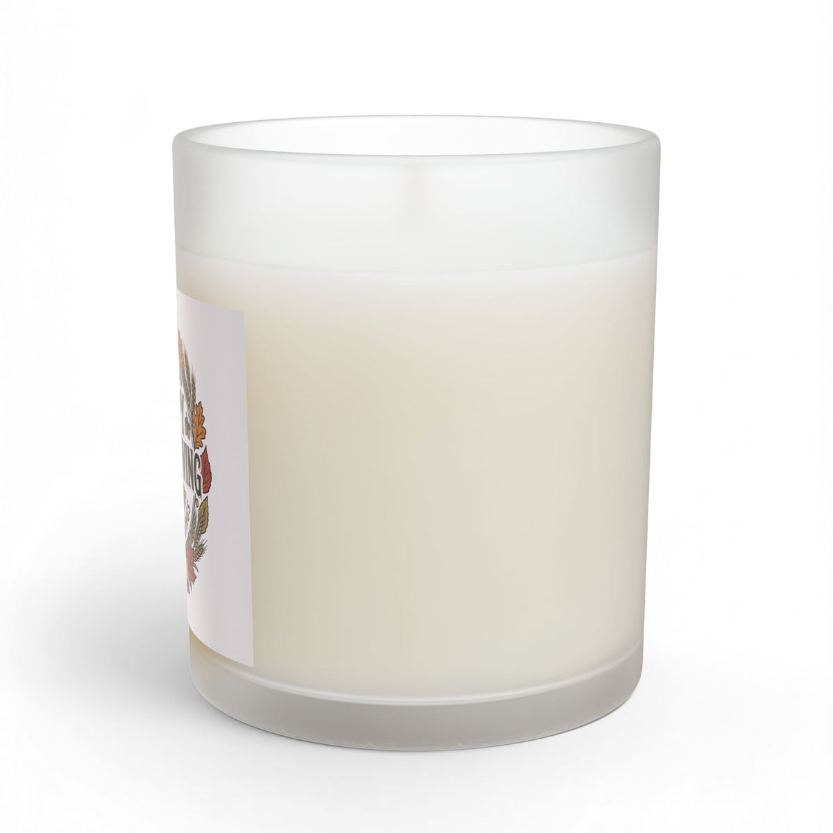 Thanksgiving Glass Candle — "Happy Thanksgiving" Harvest Blessings 11oz