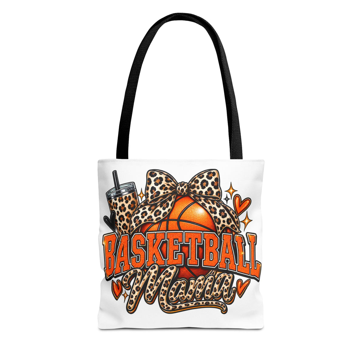 Basketball Mama Tote Bag — Leopard Print Sports Mom Gift