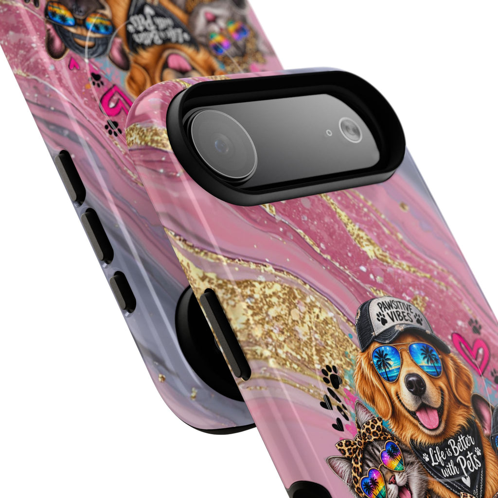 Tough Magnetic Case — Colorful ‘Life Is Better With Pets’ Dog & Cat Phone Cover