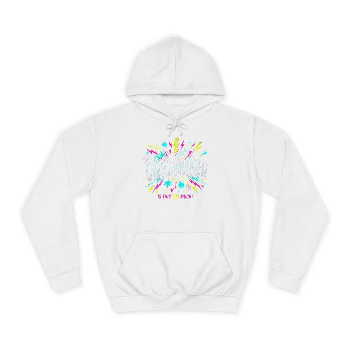 College Hoodie — Colorful Confetti Campus Crewneck