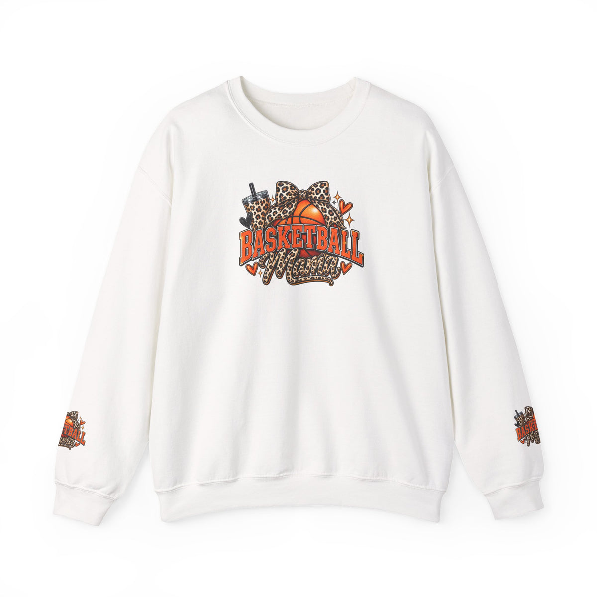 Basketball Leopard Print Crewneck Sweatshirt