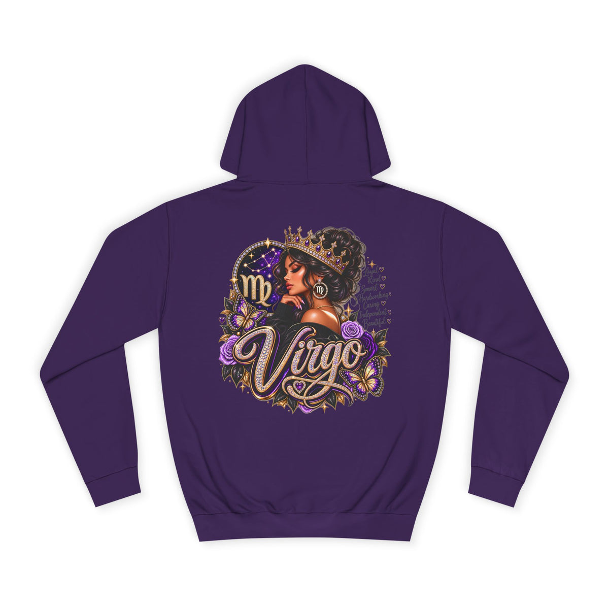 Virgo Zodiac College Hoodie – Astrology Graphic Campus Pullover