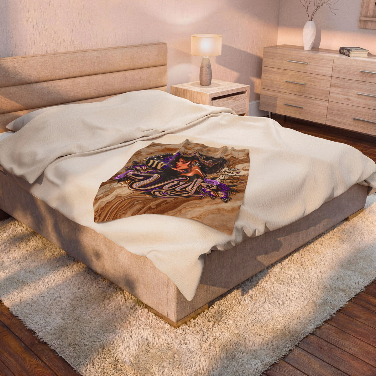 Virgo Zodiac Velveteen Plush Blanket — Astrology Sign Gift with 'Virgo' Script