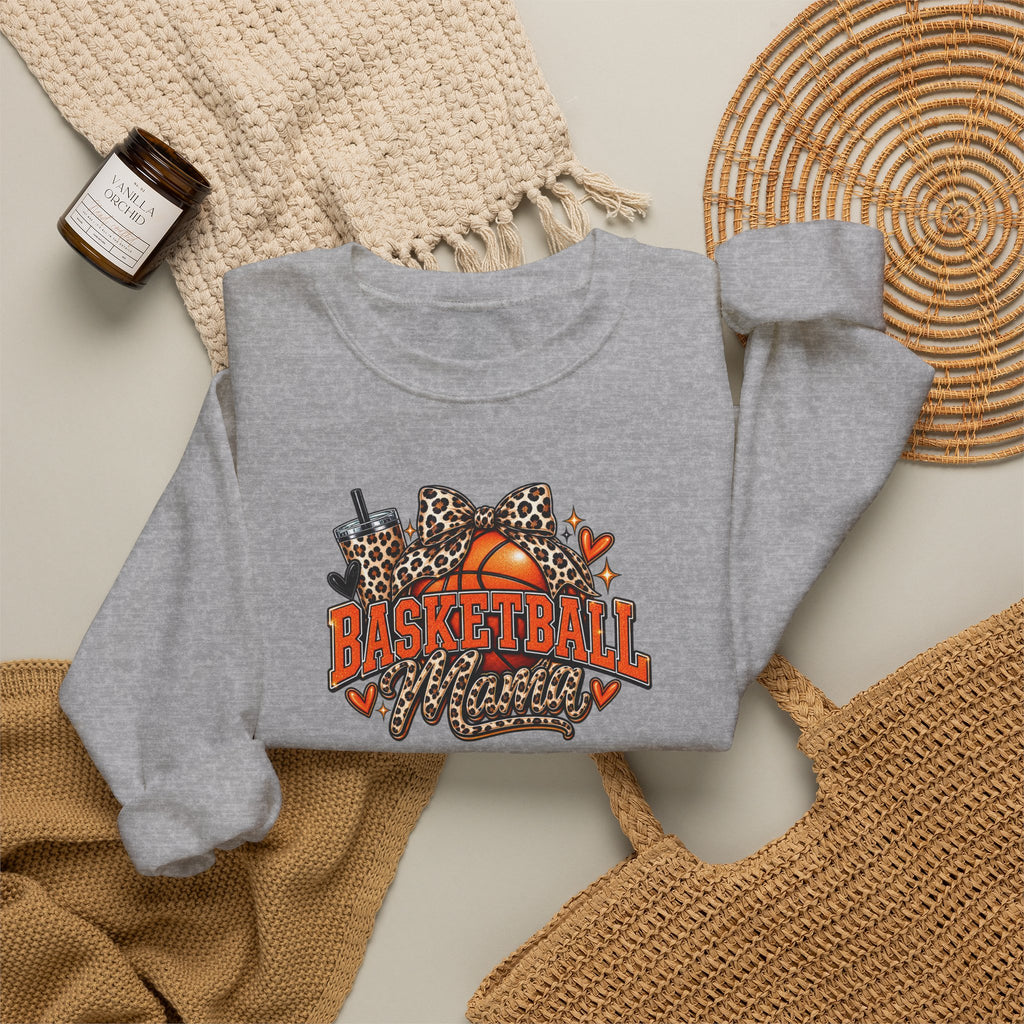 Basketball Leopard Print Crewneck Sweatshirt