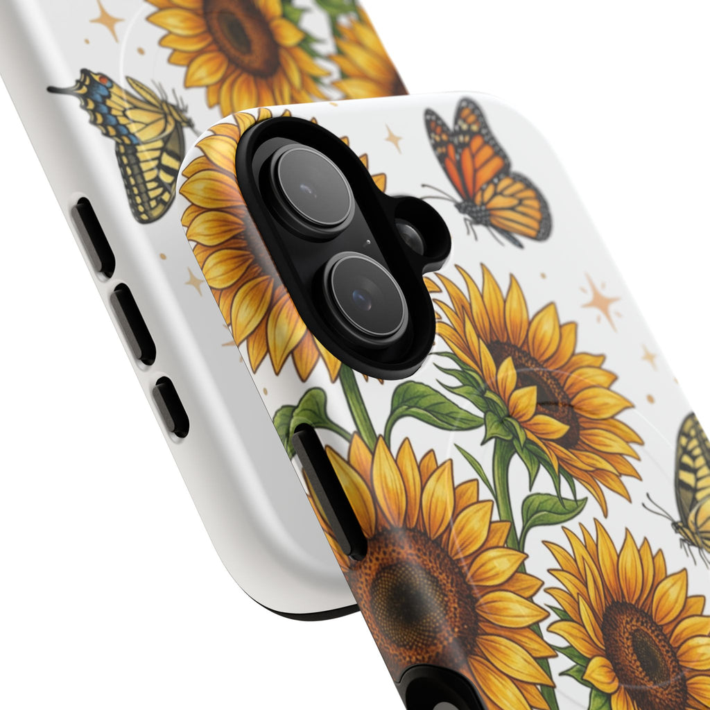 Sunflower & Butterflies Tough Magnetic Phone Case