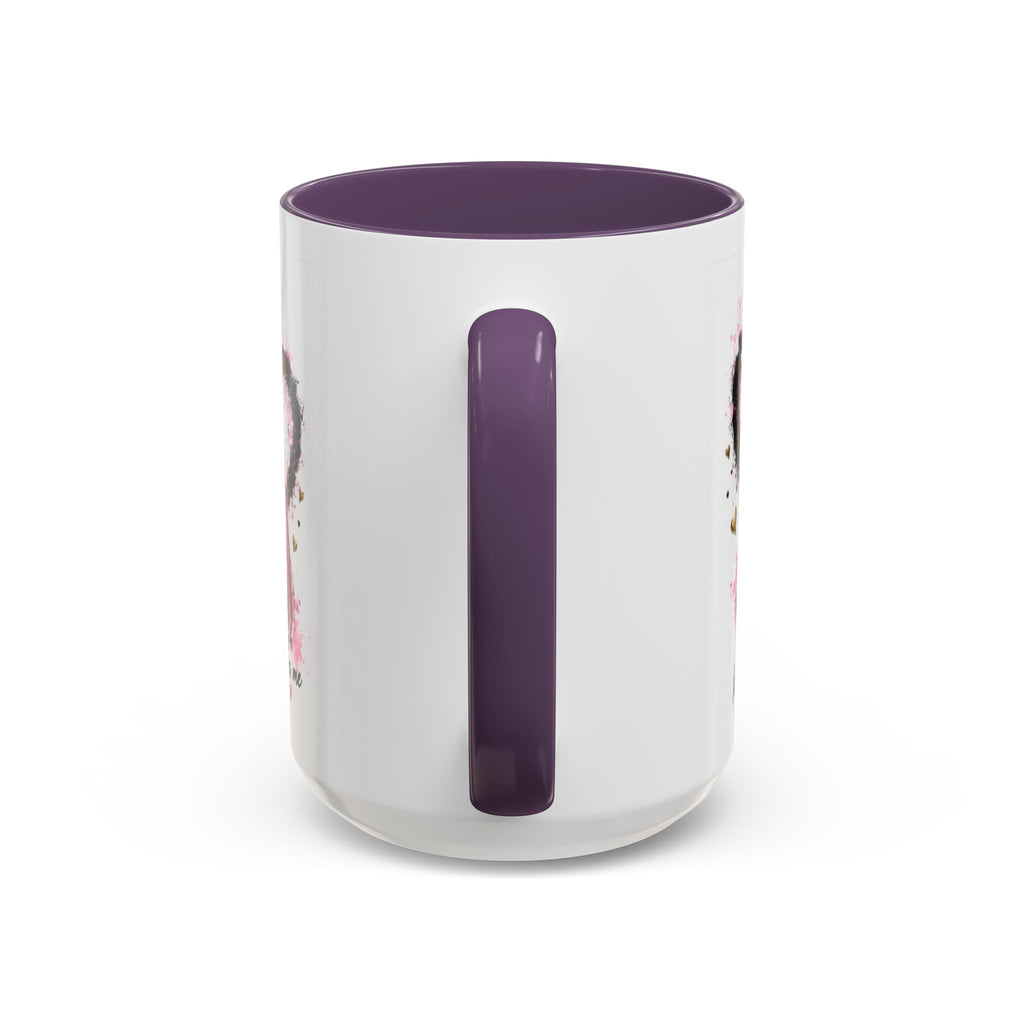 Accent Coffee Mug — "I Am The Prize" Floral Heart Design (11/15oz)