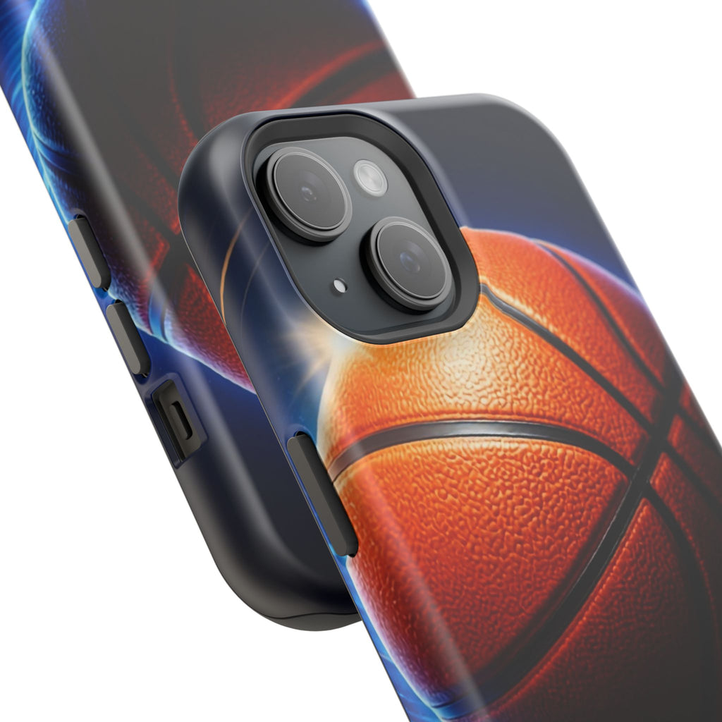 Basketball Magnetic Impact-Resistant Phone Case — Neon Court Design