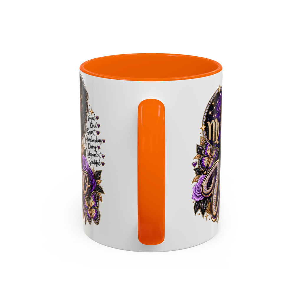 Virgo Zodiac Accent Coffee Mug — Purple Crowned Virgo Astrology Gift (11/15oz)