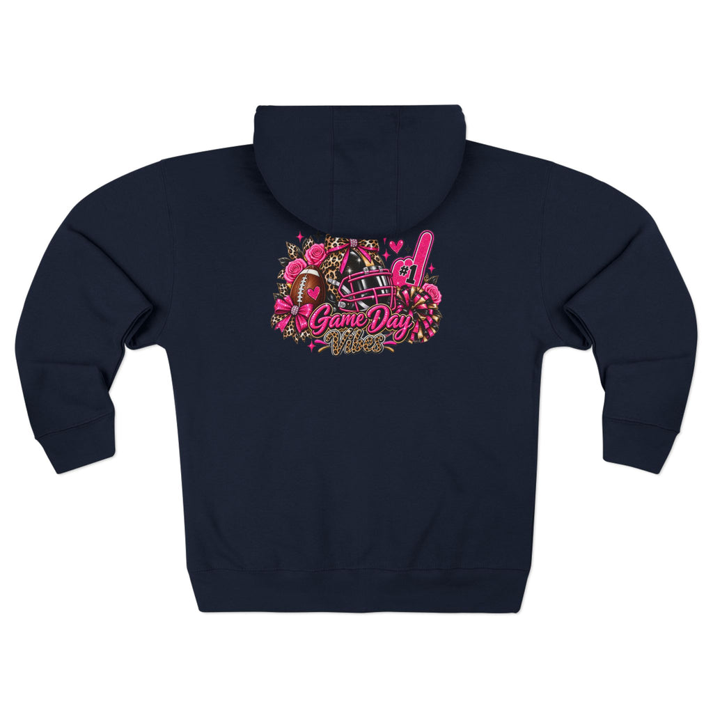 Game Day Pink Football Zip Hoodie