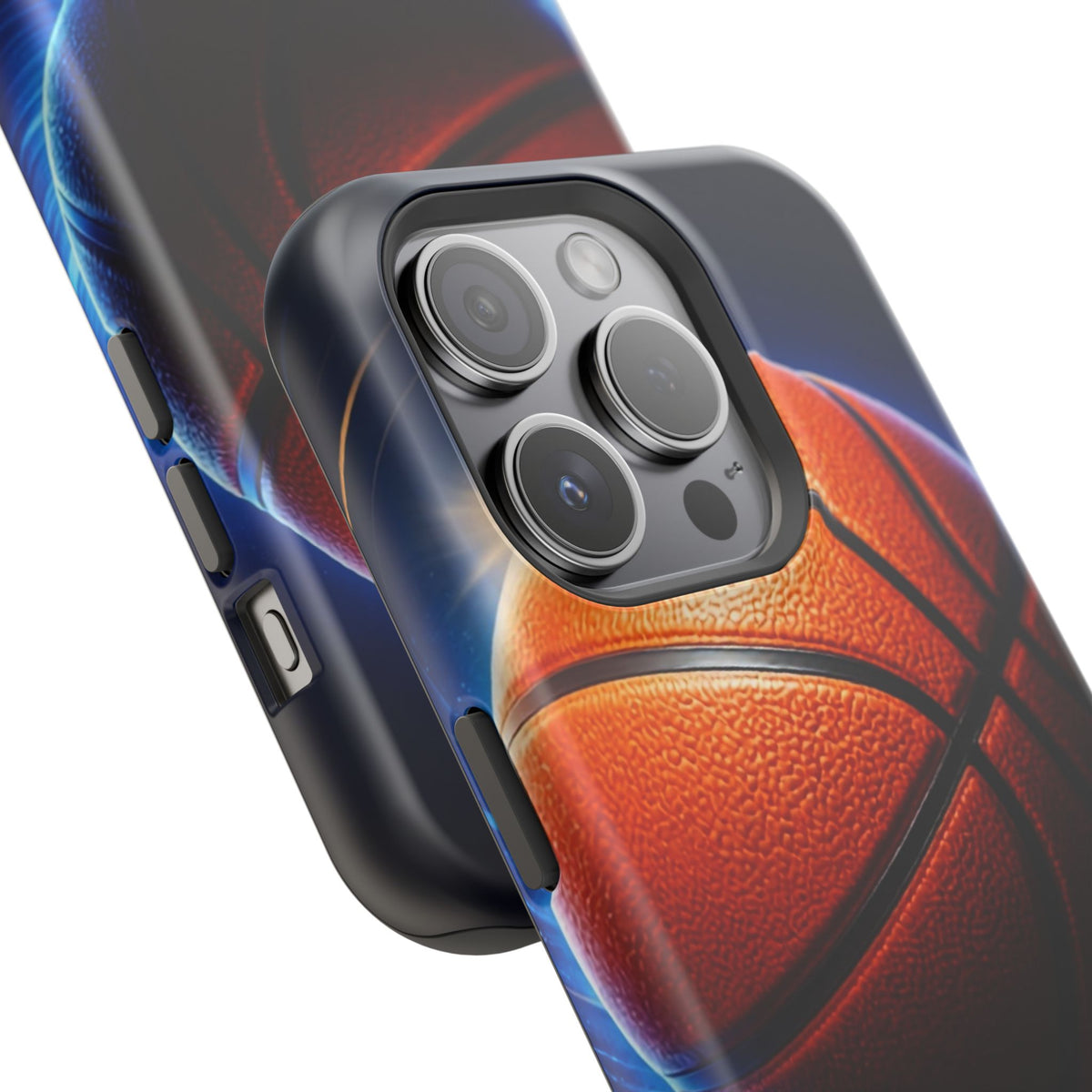 Basketball Magnetic Impact-Resistant Phone Case — Neon Court Design
