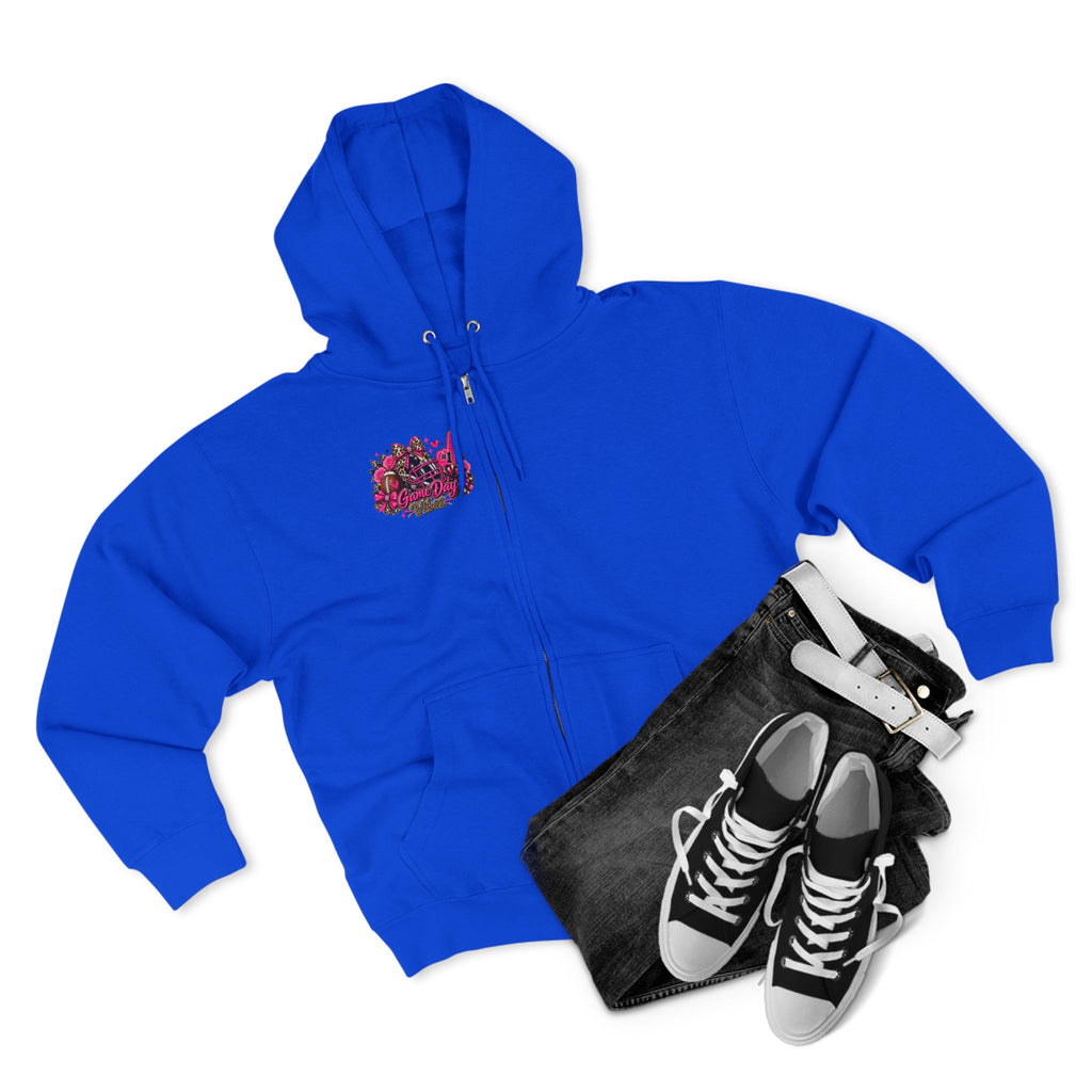 Game Day Pink Football Zip Hoodie