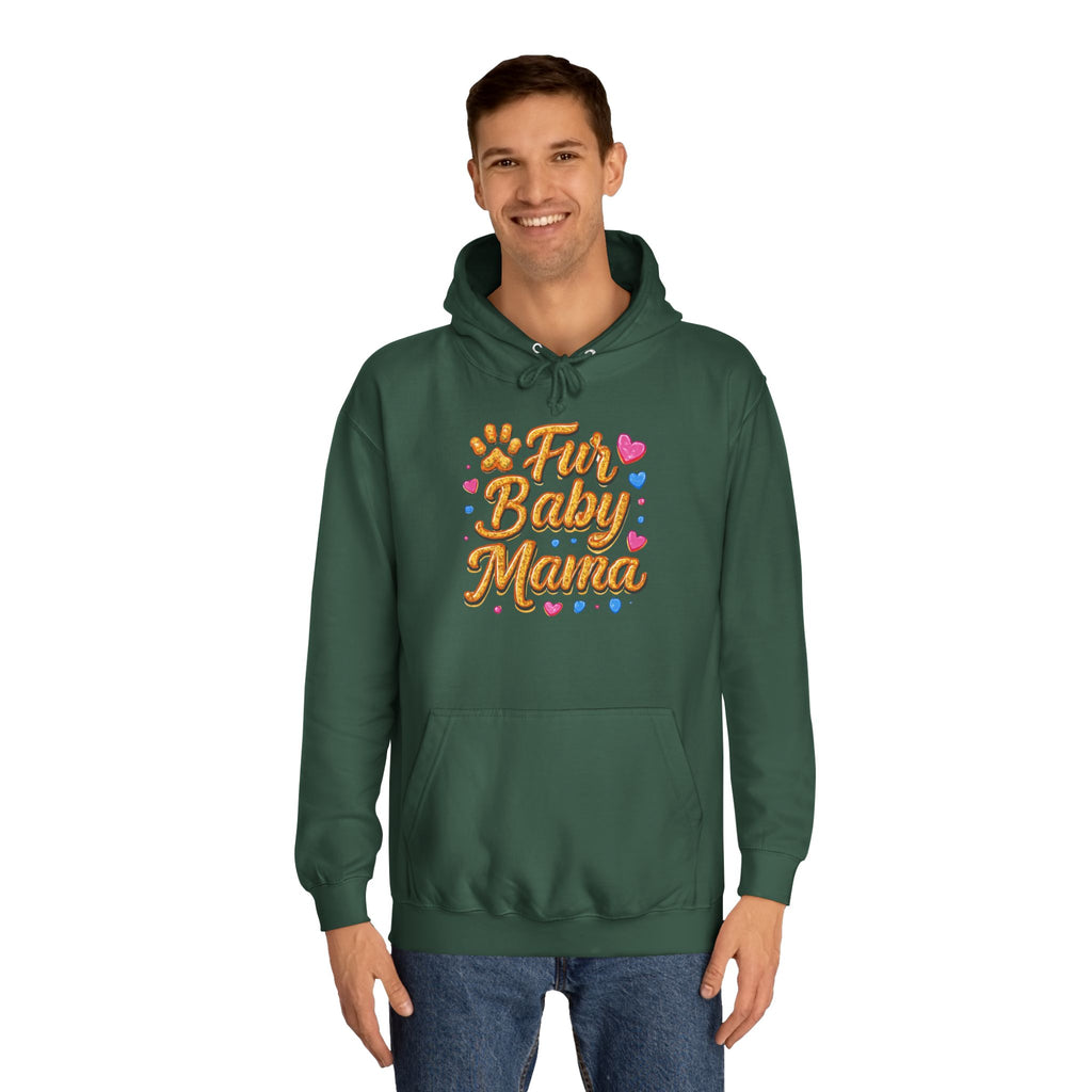Fur Baby Mama Hoodie — Cute Paw Print Pet Mom Pullover