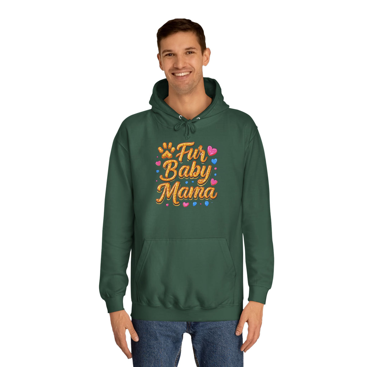 Fur Baby Mama Hoodie — Cute Paw Print Pet Mom Pullover
