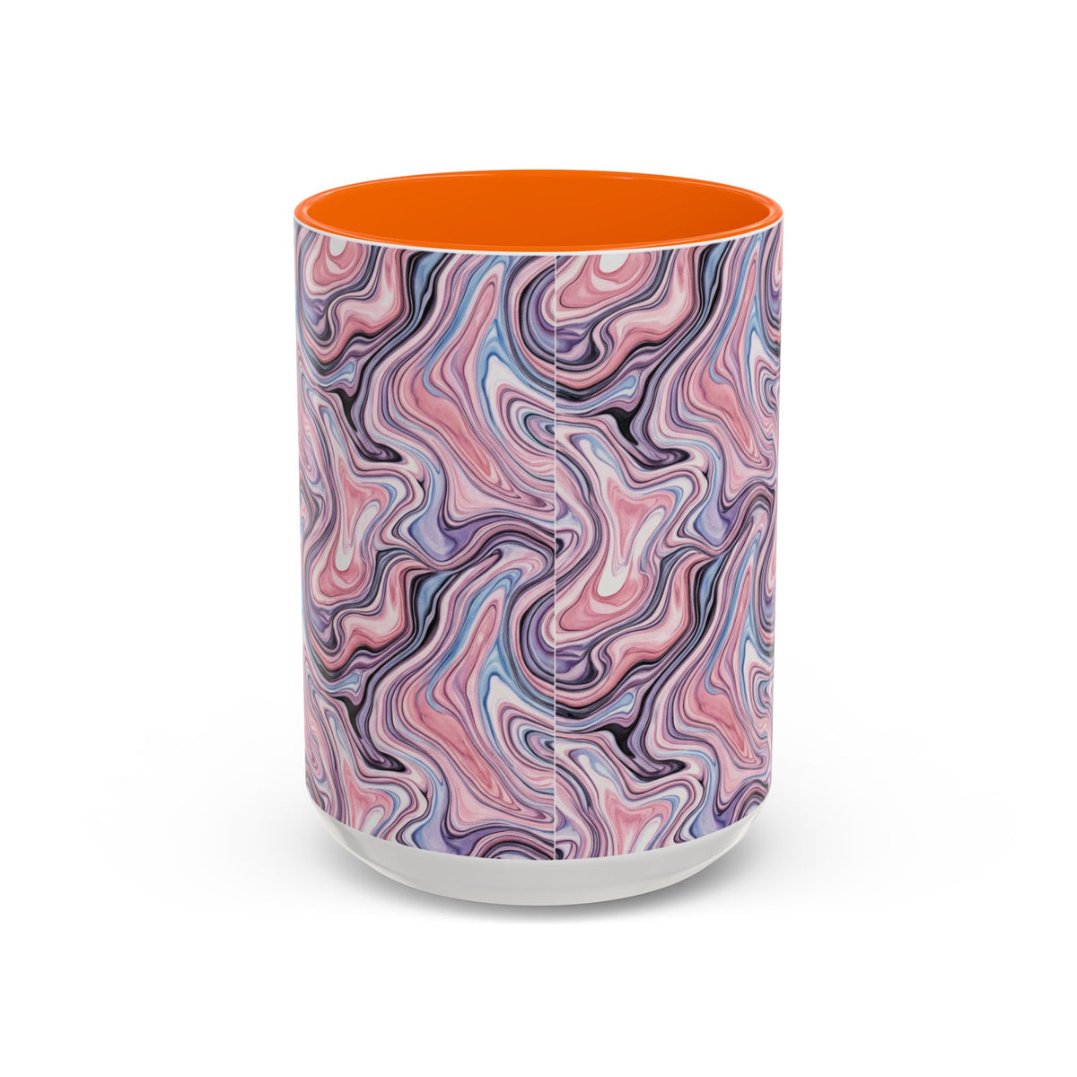Pink Marble Swirl Accent Coffee Mug – 11/15oz