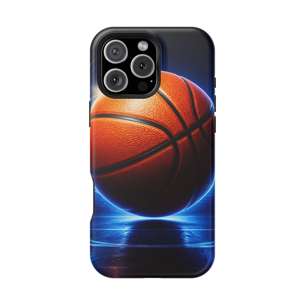 Basketball Magnetic Impact-Resistant Phone Case — Neon Court Design