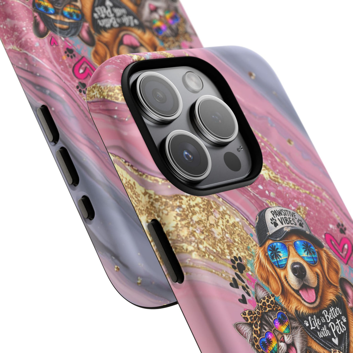 Tough Magnetic Case — Colorful ‘Life Is Better With Pets’ Dog & Cat Phone Cover
