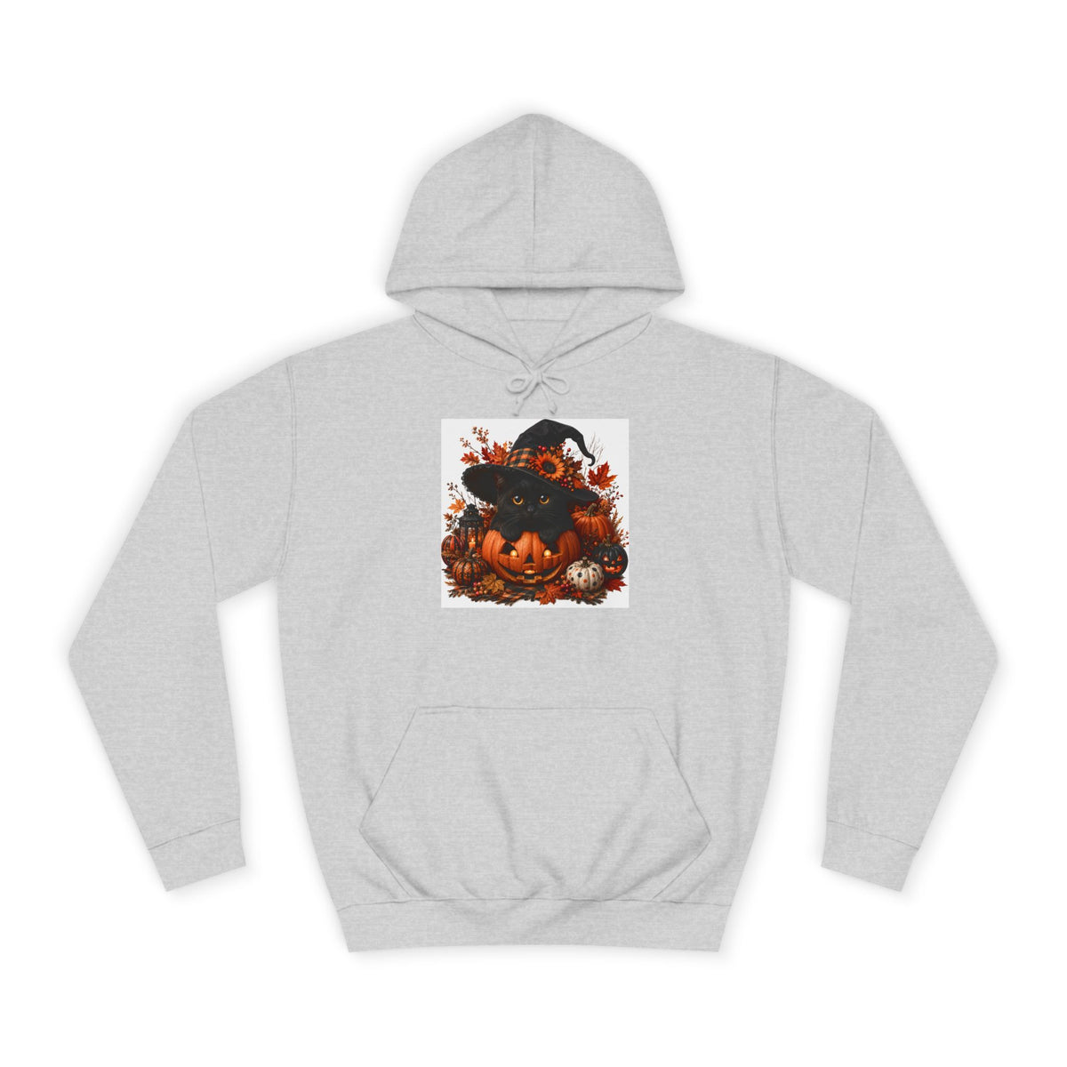 Halloween Pumpkin Witch Hoodie — Cute Spooky Fall College Sweatshirt