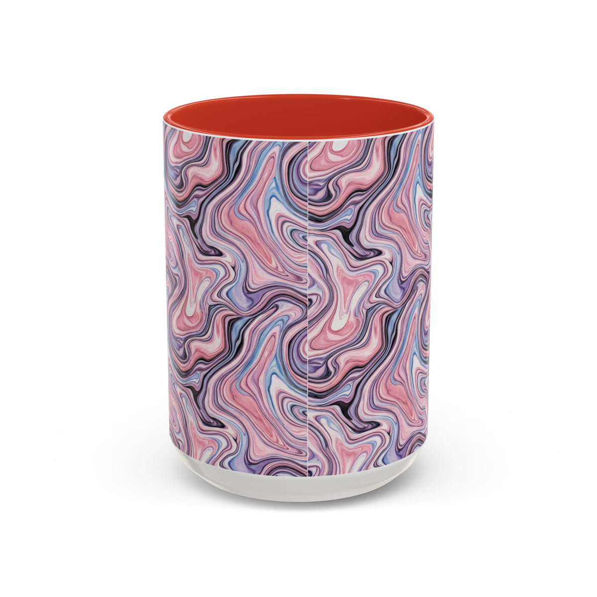 Pink Marble Swirl Accent Coffee Mug – 11/15oz