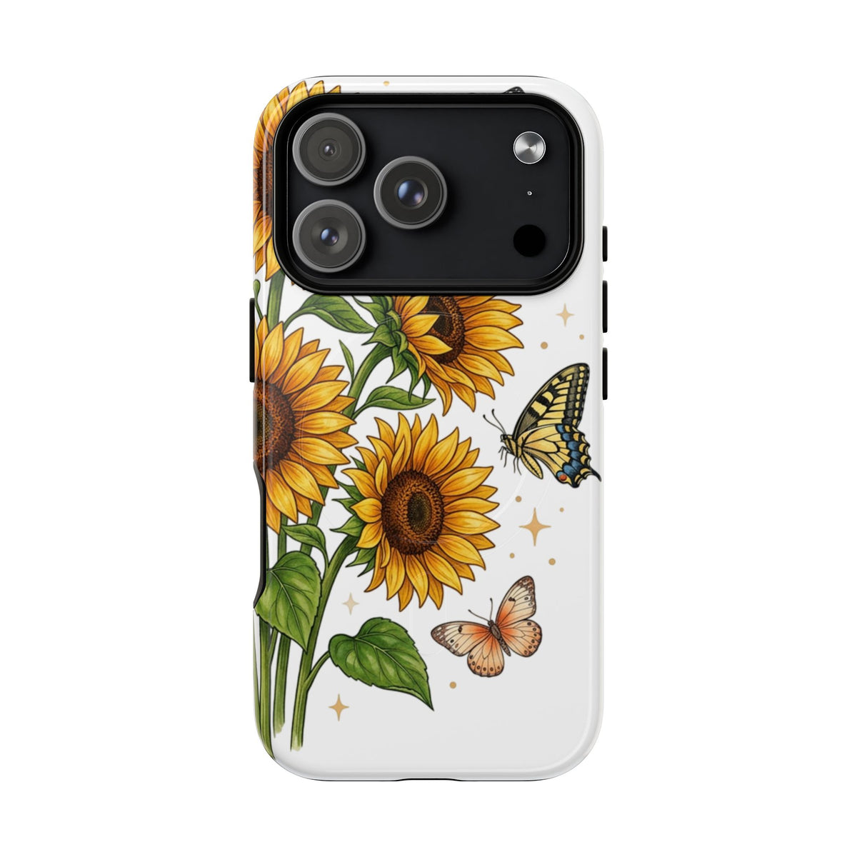 Sunflower & Butterflies Tough Magnetic Phone Case