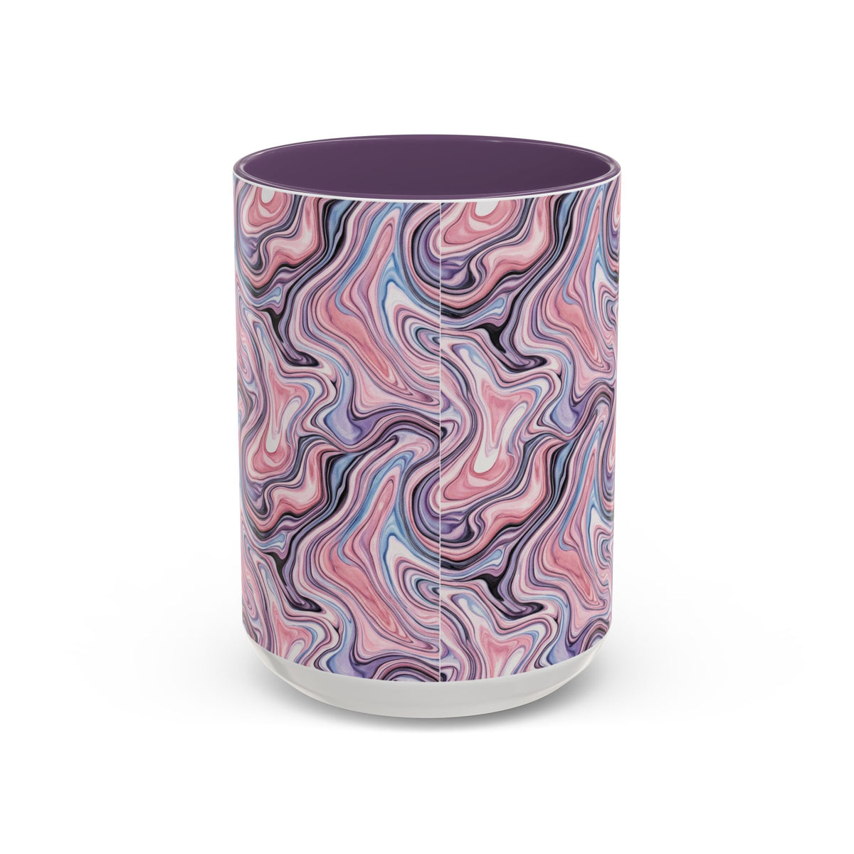 Pink Marble Swirl Accent Coffee Mug – 11/15oz
