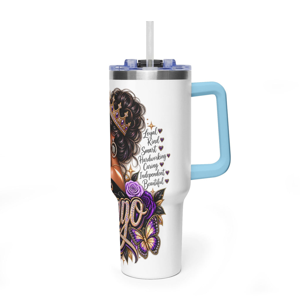 Virgo Zodiac 40oz Thermal Tumbler - Queen Virgo Astrology Travel Mug