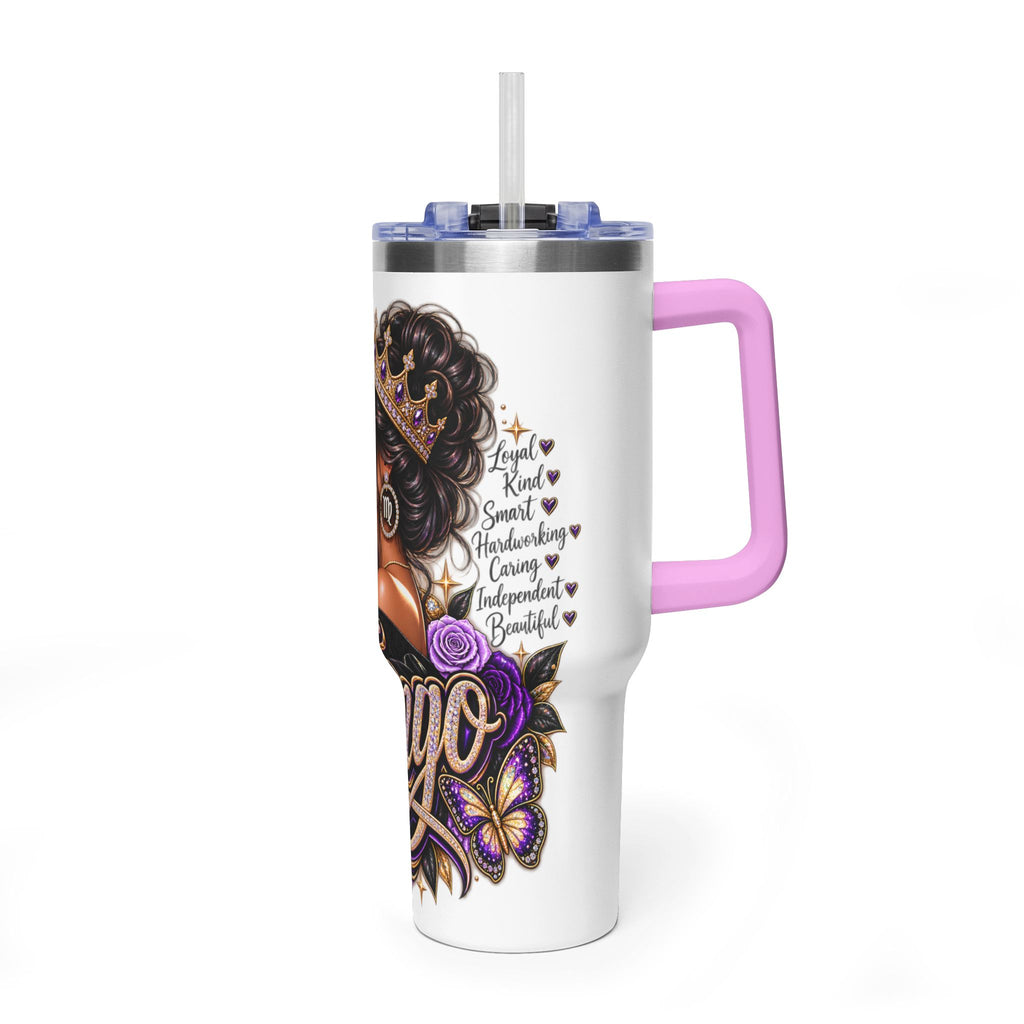 Virgo Zodiac 40oz Thermal Tumbler - Queen Virgo Astrology Travel Mug