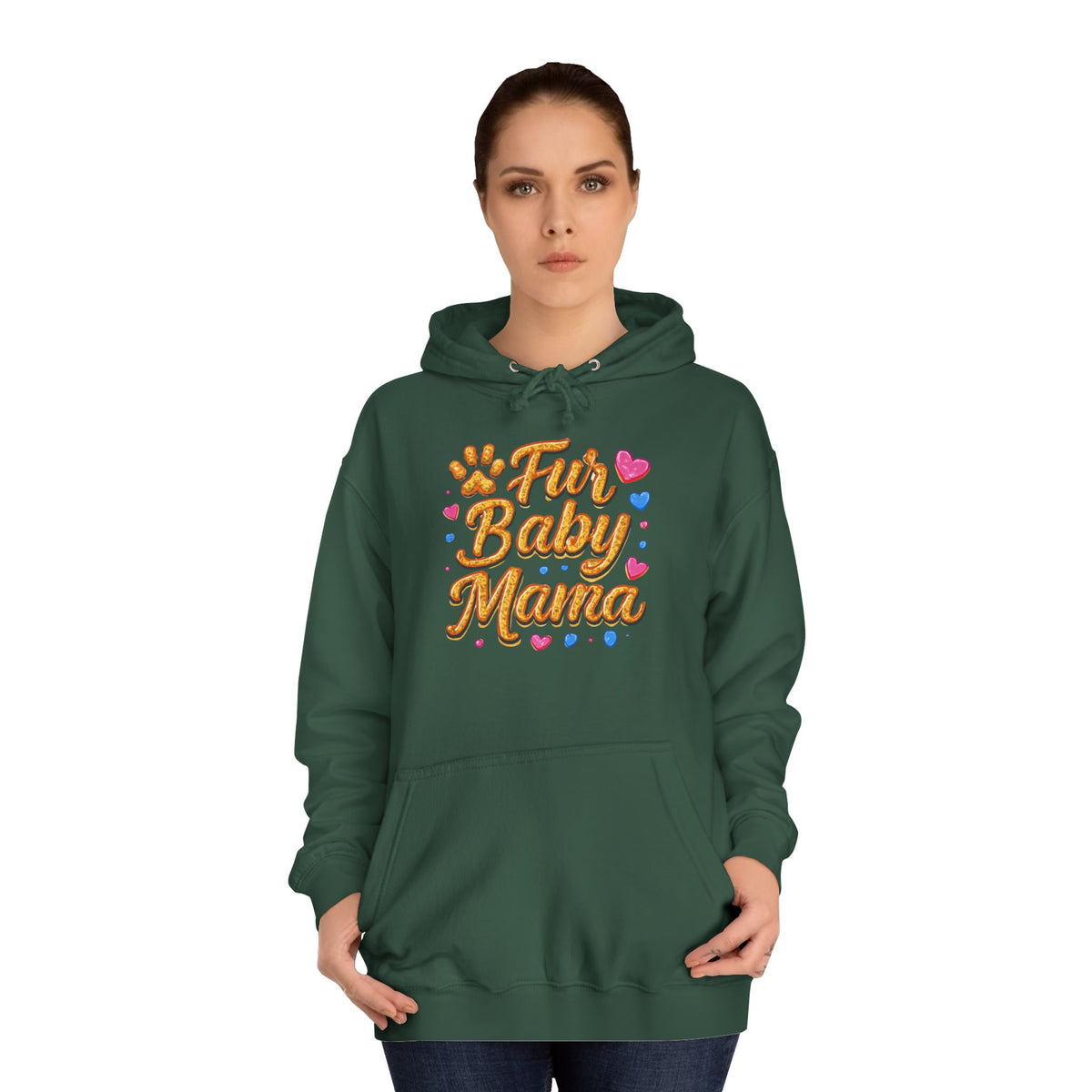 Fur Baby Mama Hoodie — Cute Paw Print Pet Mom Pullover