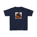 Kids Tee — Halloween Black Cat with Witch Hat & Pumpkins