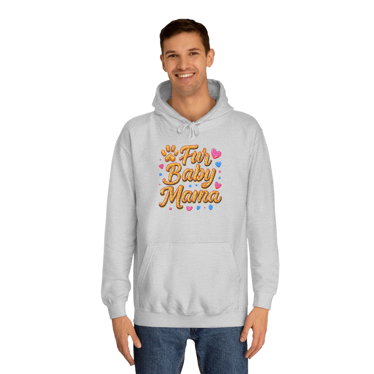 Fur Baby Mama Hoodie — Cute Paw Print Pet Mom Pullover